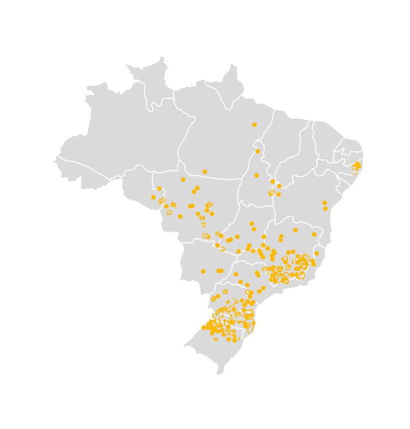 Localização CGHs Brasil